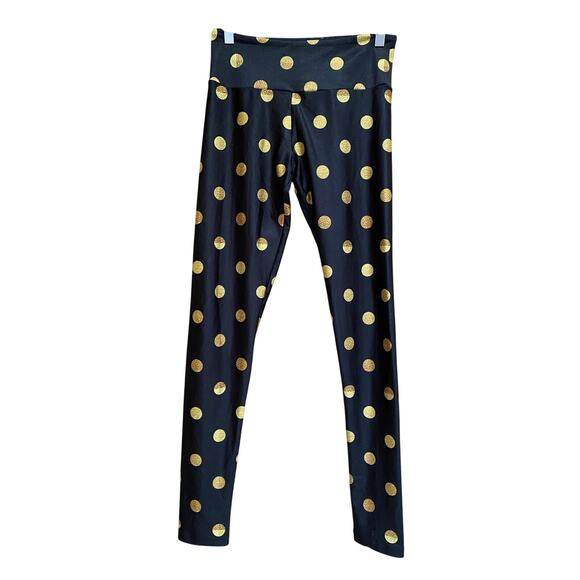 Goldsheep Leggings Black with Vibrant Gold Dots - Picture 1 of 5